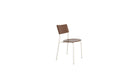 SSD chair in walnut and cream white steel