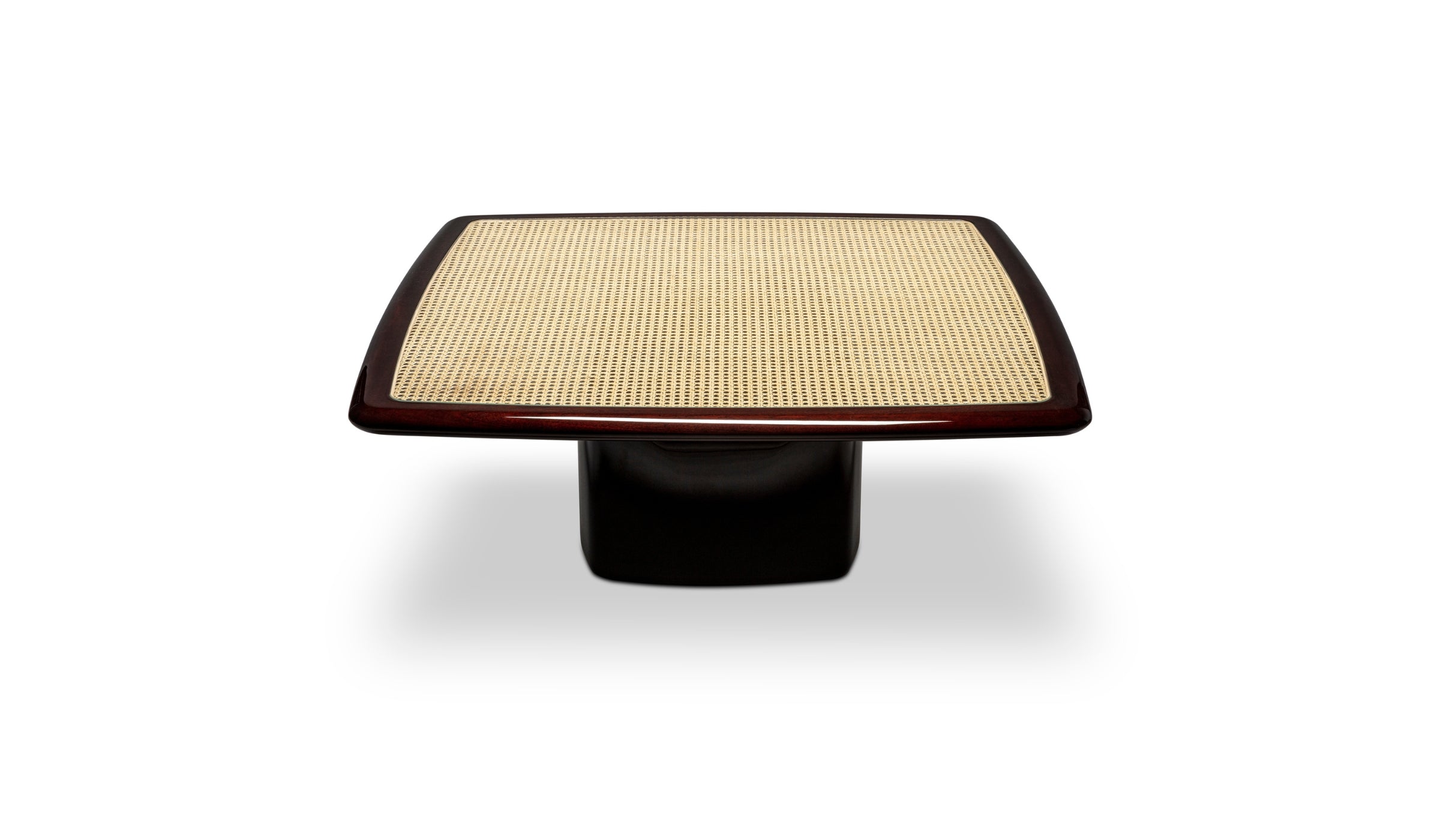 Bossa - Square mahogany coffee table with glossy lacquered finish