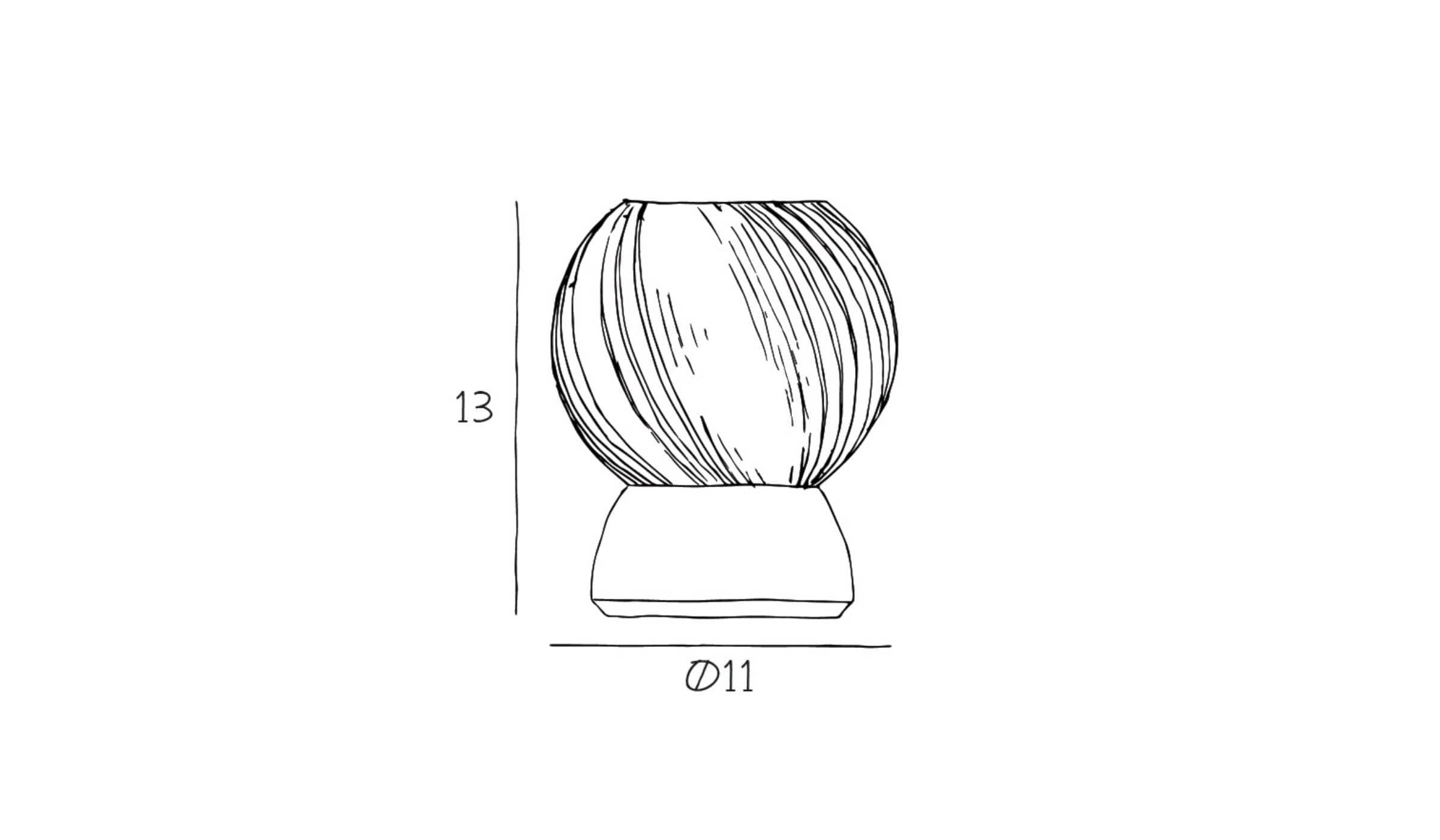 Bougeoir Twist of Marble, verre fumé et marbre argent