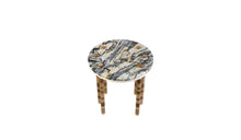 Ipanema luxury side table in marble and brass