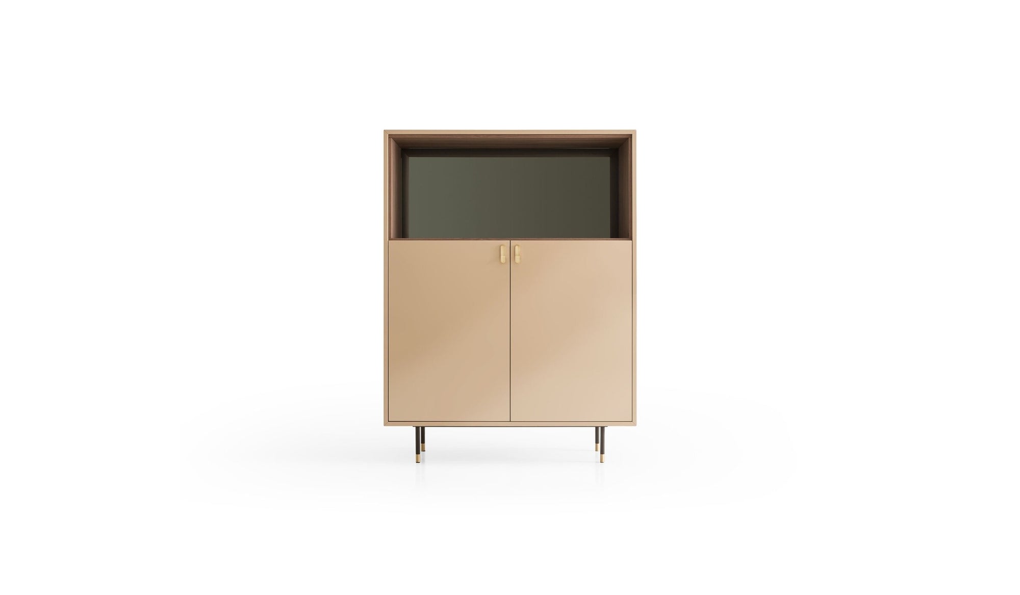 Universe Box modern design sideboard, glossy pinkish beige