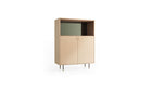 Universe Box modern design sideboard, glossy pinkish beige