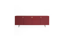 Buffet design moderne Universe, rouge brillant