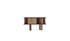 Living compact sideboard, Canaletto walnut and Marsala red