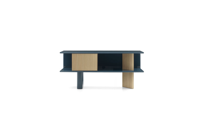 Living Buffet Medium Size, Natural Oak and Cobalt Blue