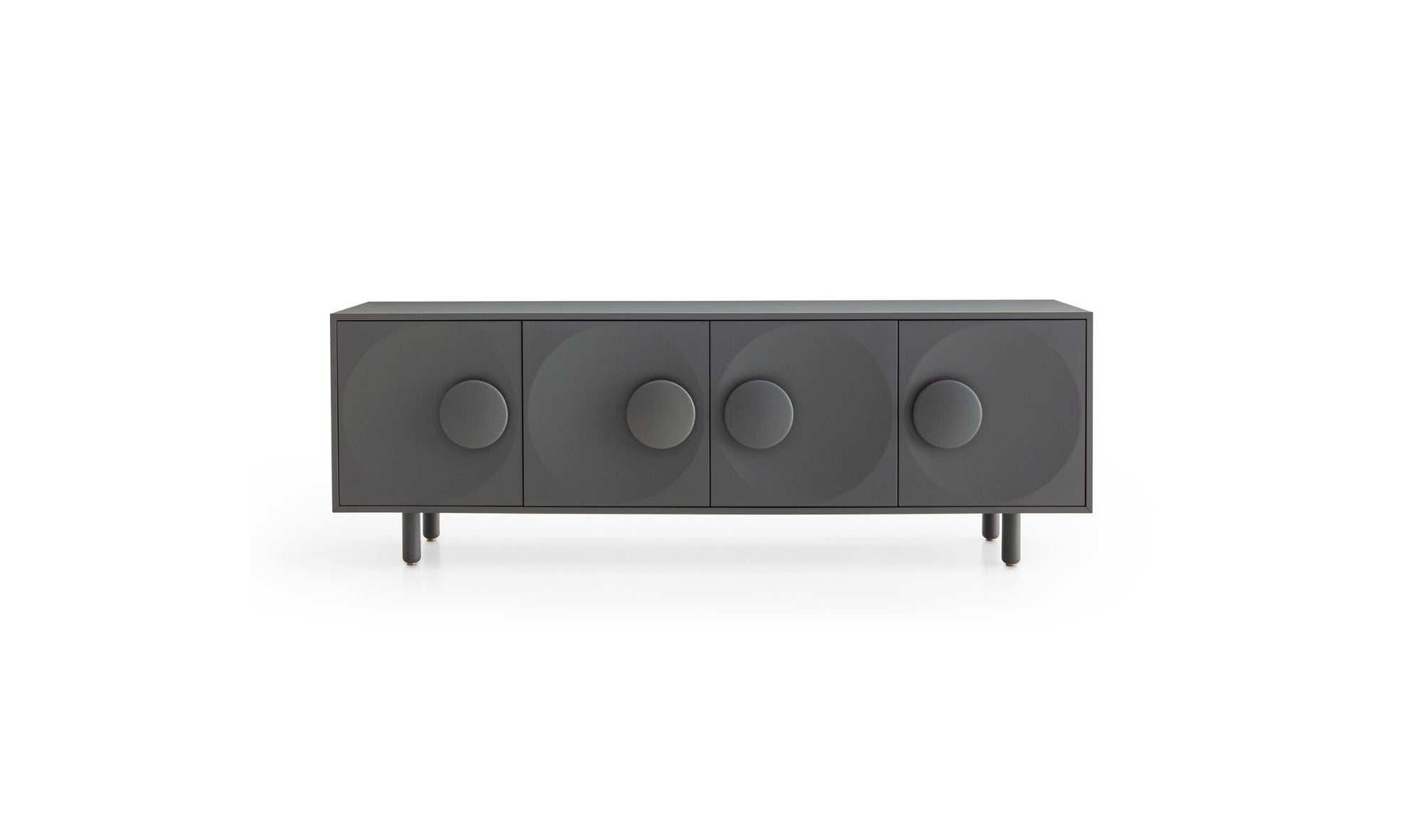 Bardot high-end Italian design sideboard, 4 doors, anthracite gray