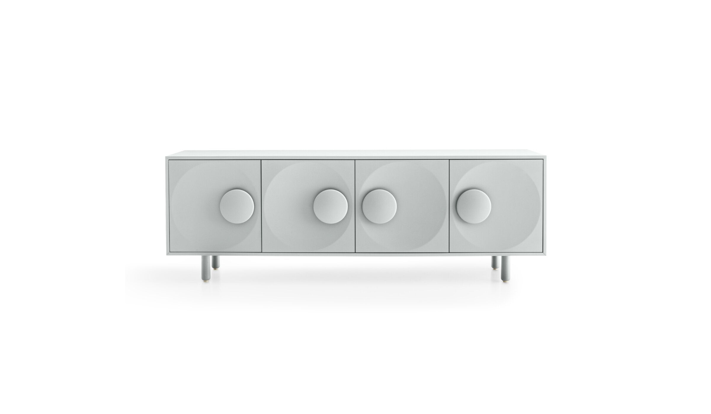 Bardot high-end Italian design sideboard, 4 doors, light gray