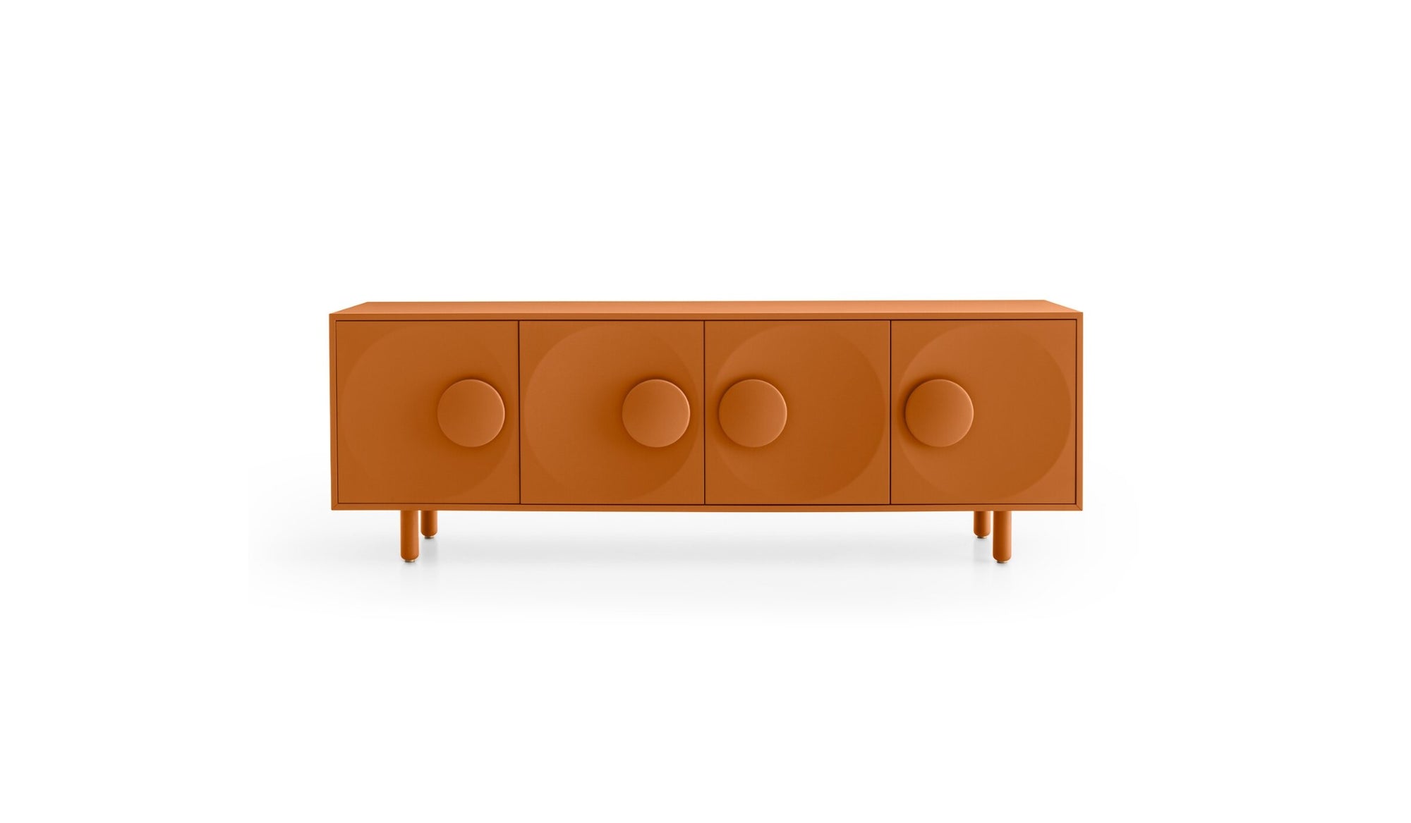 Bardot high-end Italian design sideboard, 4 doors, terracotta