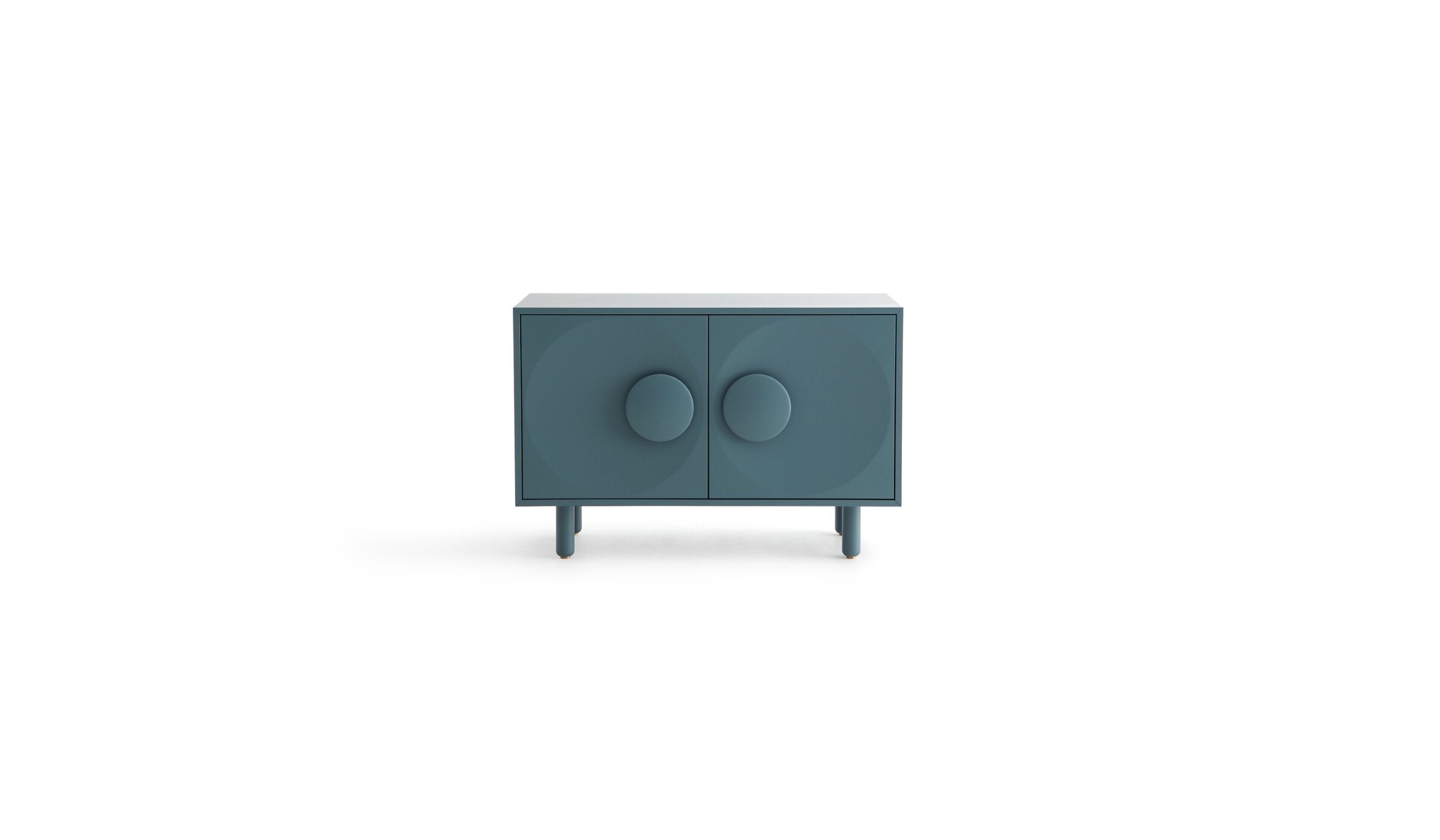 Bardot high-end Italian design sideboard, 2 doors, denim blue