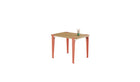 Children's desk, wooden top, flamingo pink steel legs