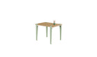 Children's desk, wooden top, Dino green steel legs