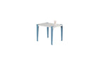 Children's desk, recycled plastic, whale blue steel legs