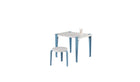 Children's desk, recycled plastic, whale blue steel legs