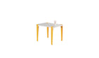 Children's desk, recycled plastic, sunny yellow steel legs