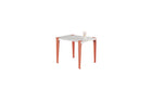 Children's desk, recycled plastic, flamingo pink steel legs