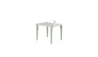 Children's desk, recycled plastic, Dino green steel legs