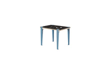 Children's desk, Vice-Versa slate, whale blue steel legs