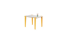 Children's desk, Vice-Versa slate, sun yellow steel legs