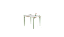 Bureau enfant, ardoise Vice-Versa, pieds en acier vert Dino