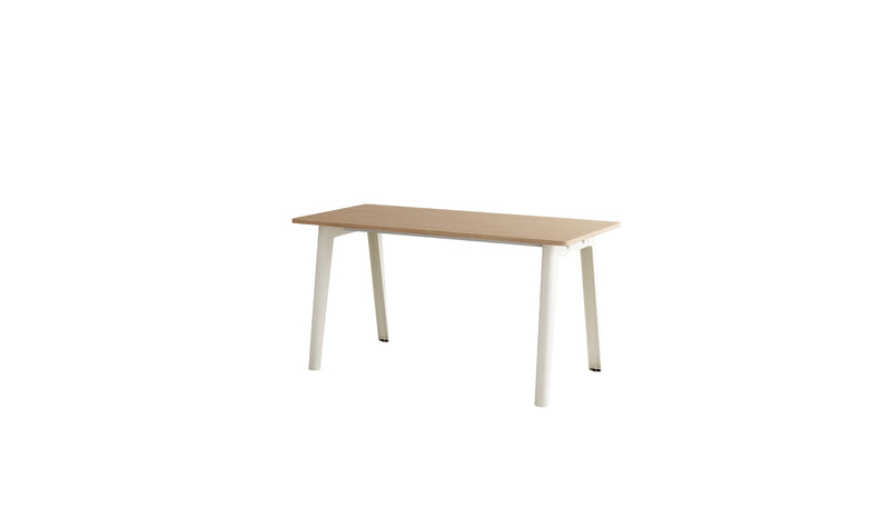Bureau New Modern, 150x70 cm, chêne et acier blanc crème