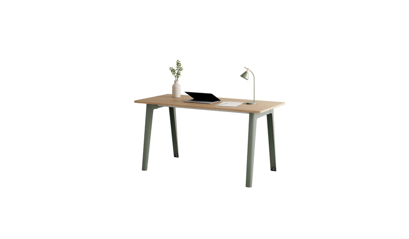Bureau New Modern, 150x70 cm, chêne et acier gris eucalyptus