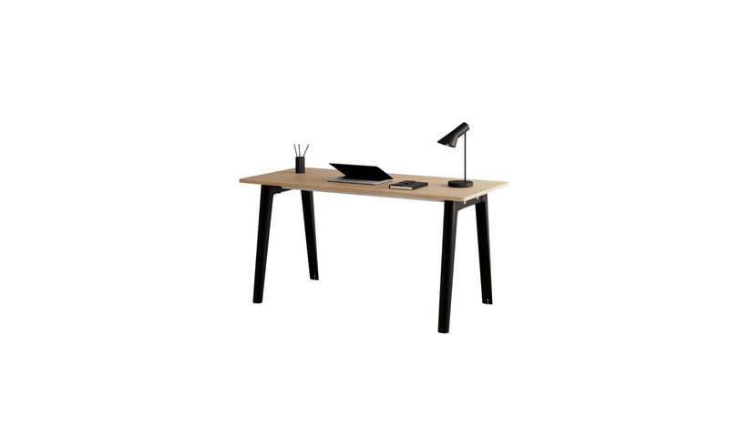 Bureau New Modern, 150x70 cm, chêne et acier noir graphite