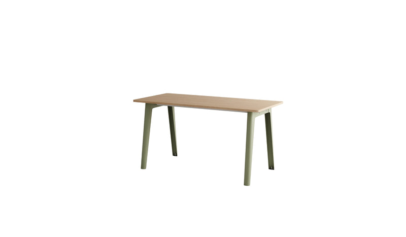 Bureau New Modern, 150x70 cm, chêne et acier vert kaki