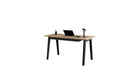 Bureau New Modern, 150x70 cm, avec tiroirs, chêne et acier noir graphite