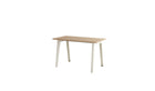 Bureau New Modern, 130x70 cm, chêne et acier blanc crème