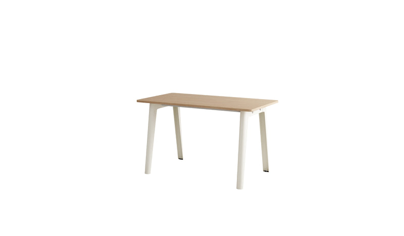 Bureau New Modern, 130x70 cm, chêne et acier blanc crème