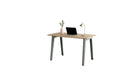 Bureau New Modern, 130x70 cm, chêne et acier gris eucalyptus