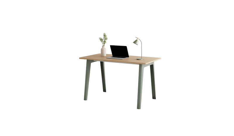 Bureau New Modern, 130x70 cm, chêne et acier gris eucalyptus