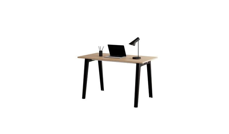 Bureau New Modern, 130x70 cm, chêne et acier noir graphite
