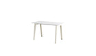 Bureau New Modern, 130x70 cm, plastique recyclé blanc et acier blanc crème