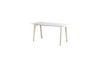 Bureau New Modern, 150x70 cm, plastique recyclé blanc et acier blanc crème