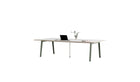 Bureau partagé New Modern, 280x140 cm, acier gris eucalyptus