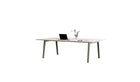 Bureau partagé New Modern, 240x140 cm, acier gris eucalyptus
