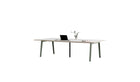 Bureau partagé New Modern, 280x140 cm, acier gris eucalyptus