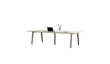 Bureau partagé New Modern, 280x140 cm, acier gris eucalyptus