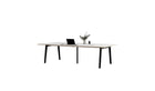 Bureau partagé New Modern, 280x140 cm, acier noir graphite