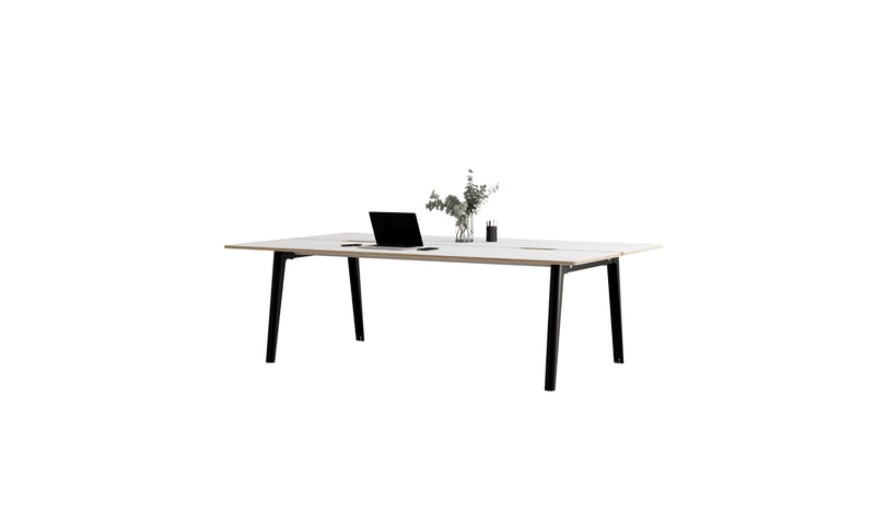Bureau partagé New Modern, 240x140 cm, acier noir graphite