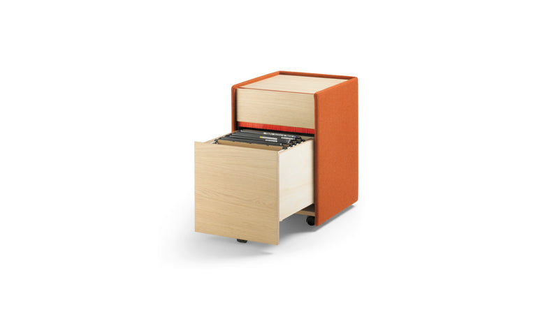 Caisson bureau Landa, 2 tiroirs, largeur 51 cm