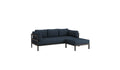 Canapé avec méridienne bleu nuit, 3-4 places, déhoussable, Easy Tiptoe 