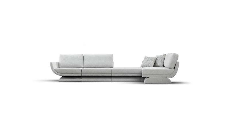 Oscar modular sofa, in gray fabric