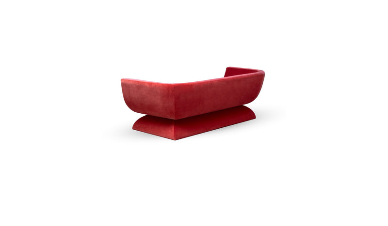 High-end Oscar sofa, in red velvet