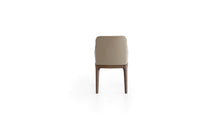 Big Antigona dining chair, in solid ash wood &amp; taupe beige leather