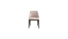 Big Antigona dining chair, in solid ash wood &amp; pinkish beige bouclé wool