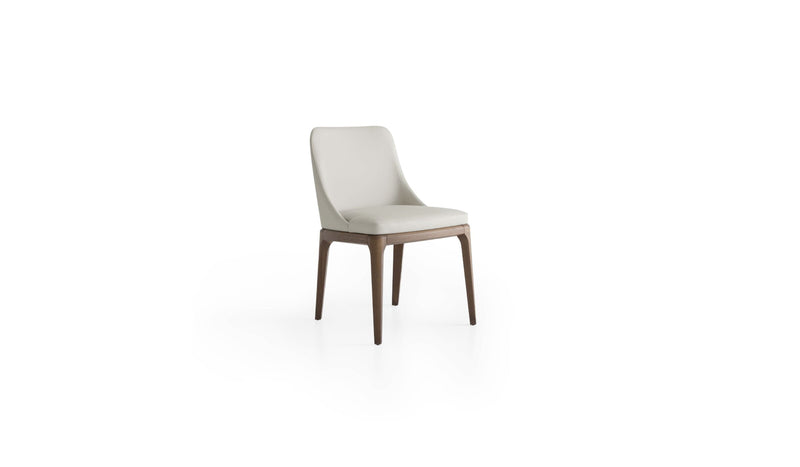 Antigona dining chair, solid ash wood &amp; oyster leather