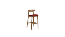 Chaise de bar 200-190 Mix, velours, rouge