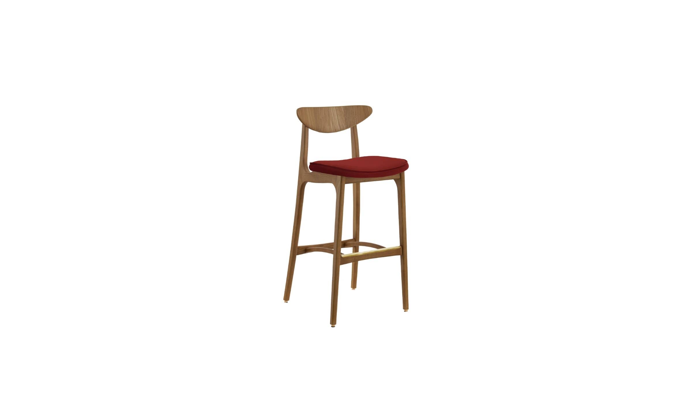 Customizable bar chair 200-190 Mix, velvet, red